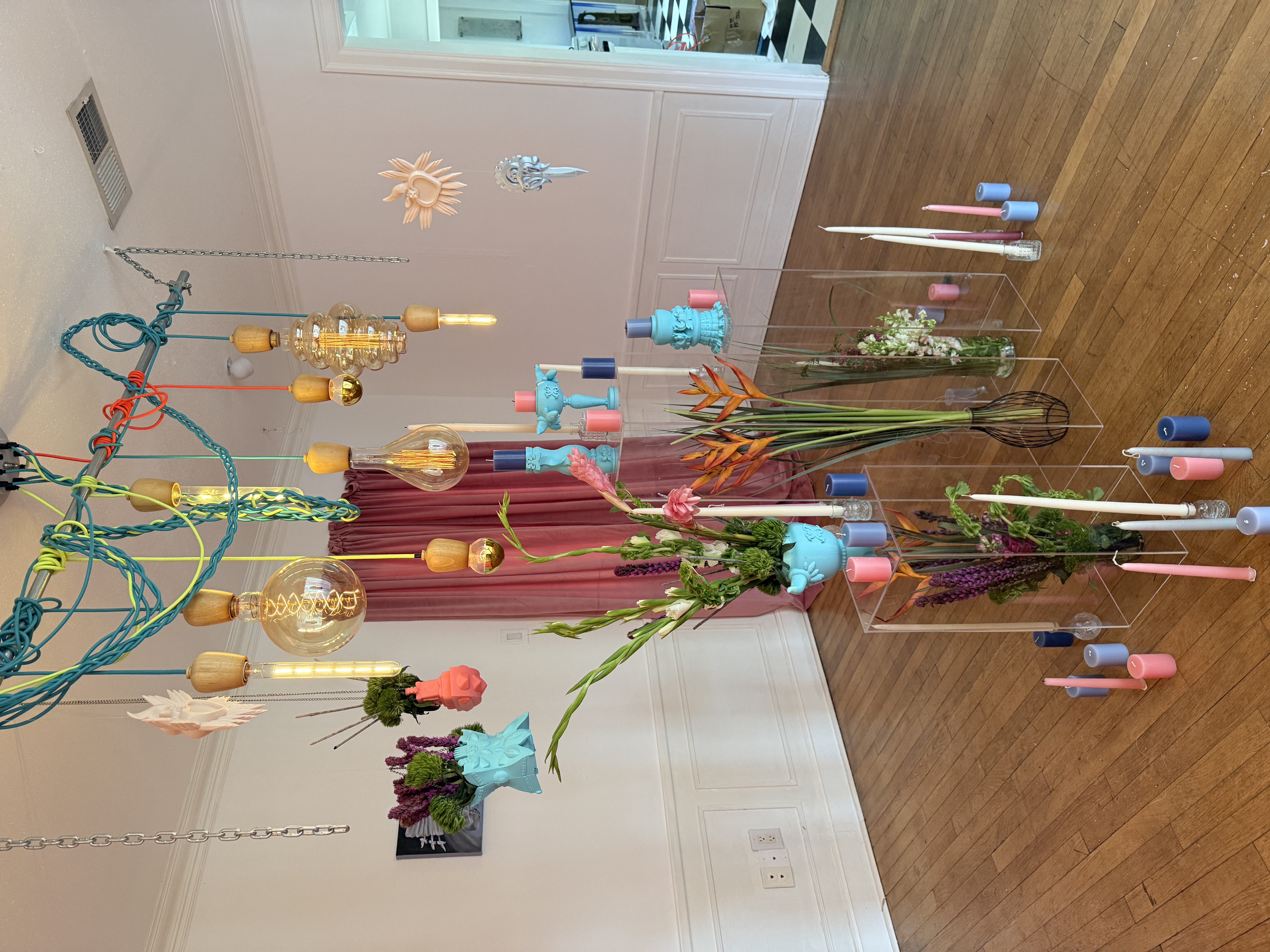 Three-quarter view of Ileana Moreno's NEPANTLA installation at RUBY Projects