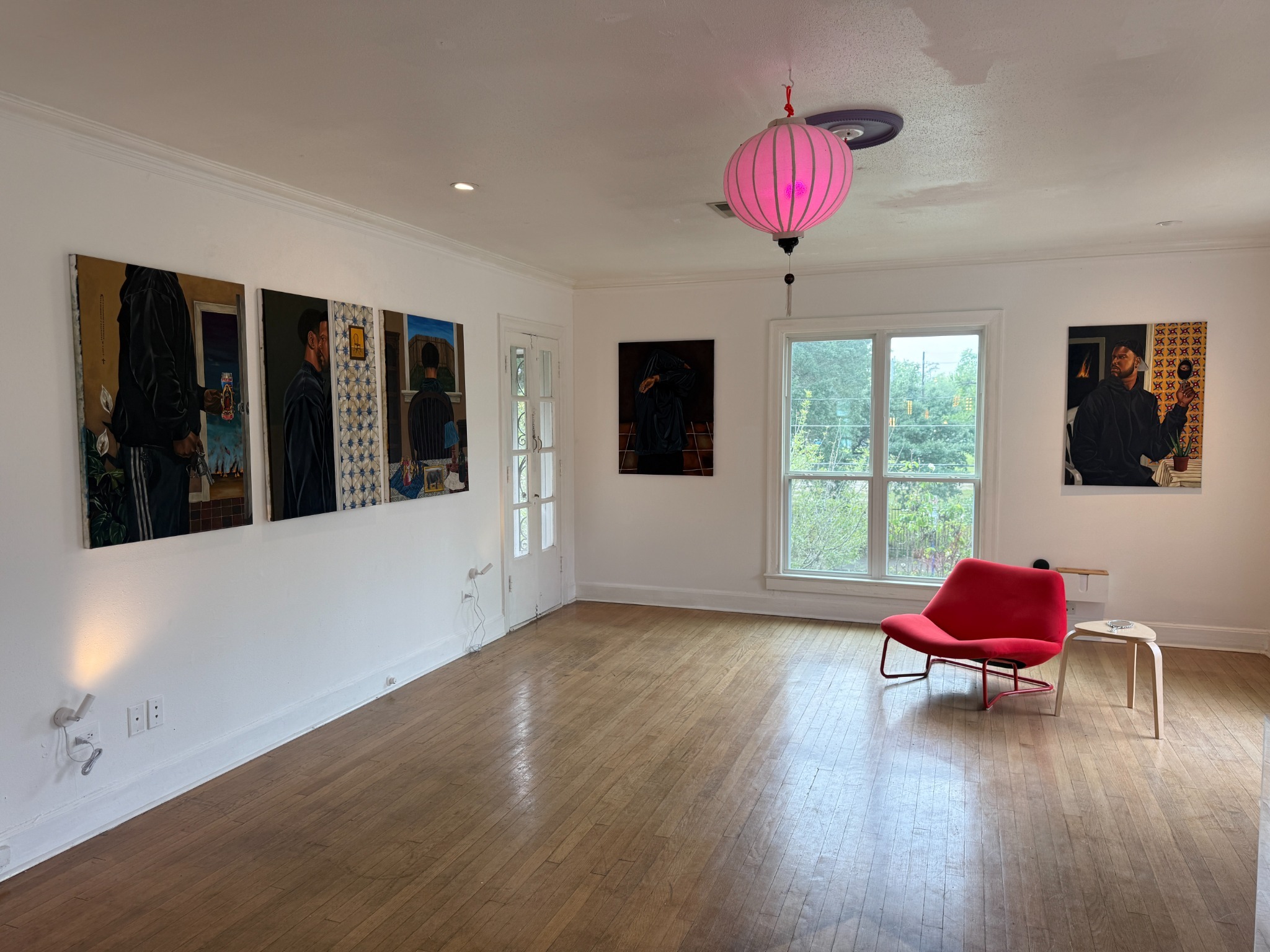 Wide installation view of Jaylen Pigford's A Means for Support at RUBY Projects