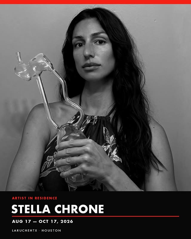 Official RUBY Projects announcement for Stella Chrone's 2026 LaRucheHTX residency